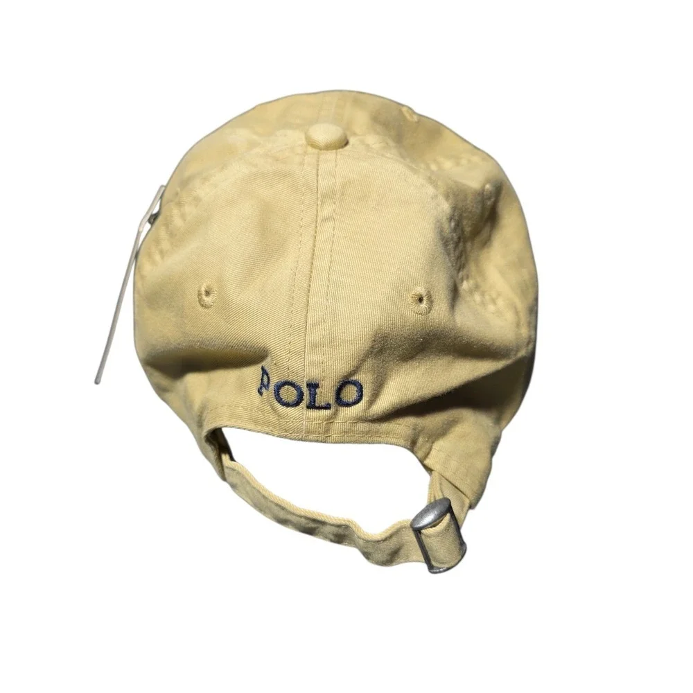 Polo by Ralph Lauren Beige Cap with Navy Emblem - Picture 2 of 6